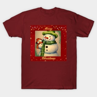 Merry Christmas from Snowman and Snowbaby T-Shirt